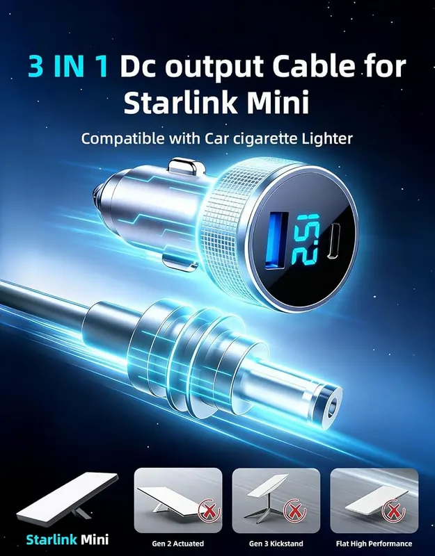 DFPEB Starlink Mini Car Adapter – Starlink Mini car power adapter
