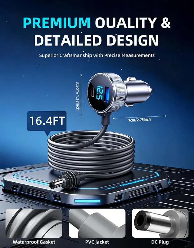 DFPEB Starlink Mini Car Adapter – 12V to 24V input range