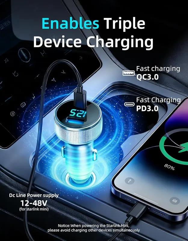 DFPEB Starlink Mini Car Adapter – Copper conductor material