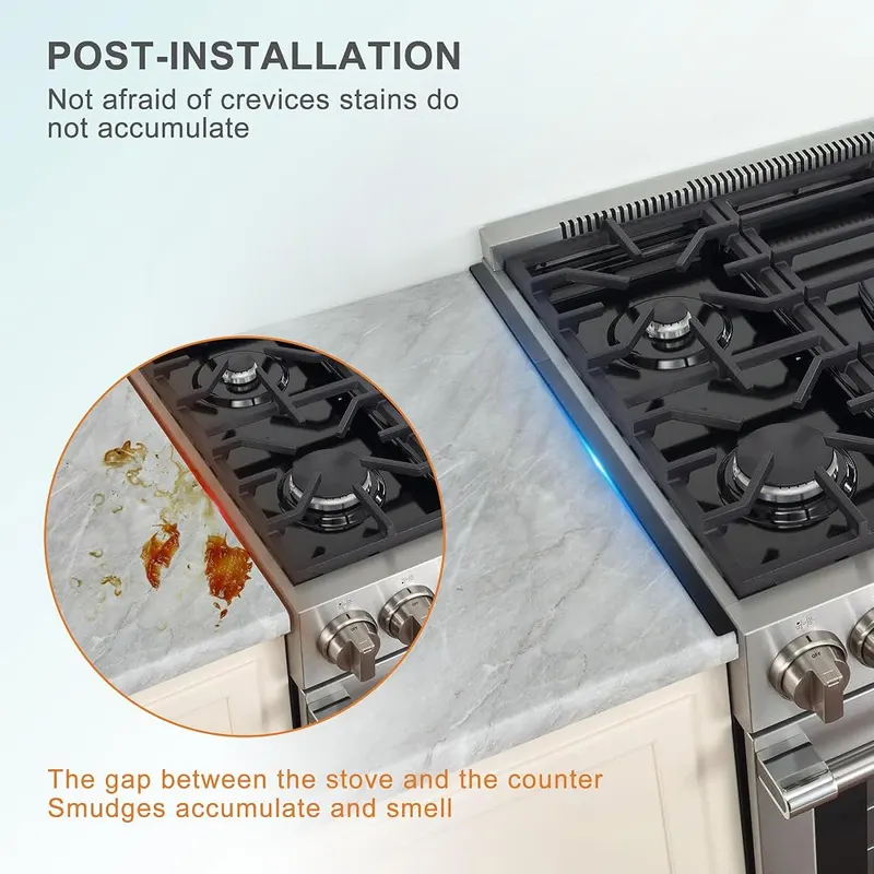 DGLOZE 2 Pack Stainless Steel Stove Gap – Seamless Stove Gap Protection