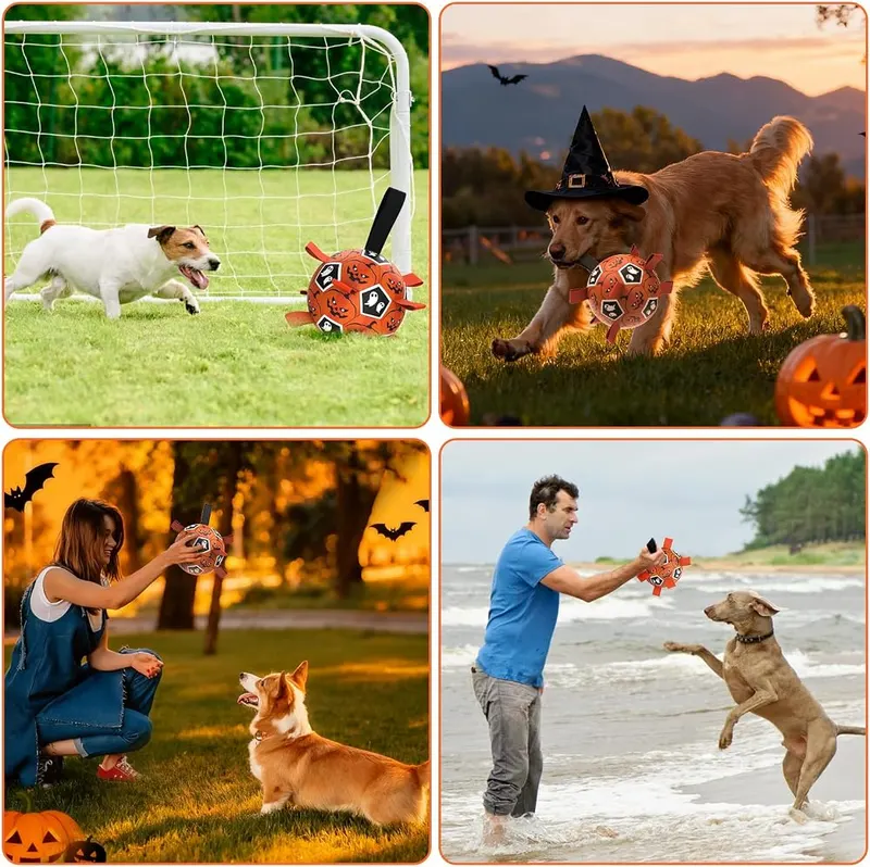 Diman Halloween Dog Toys – Nine nylon straps for easy pickup