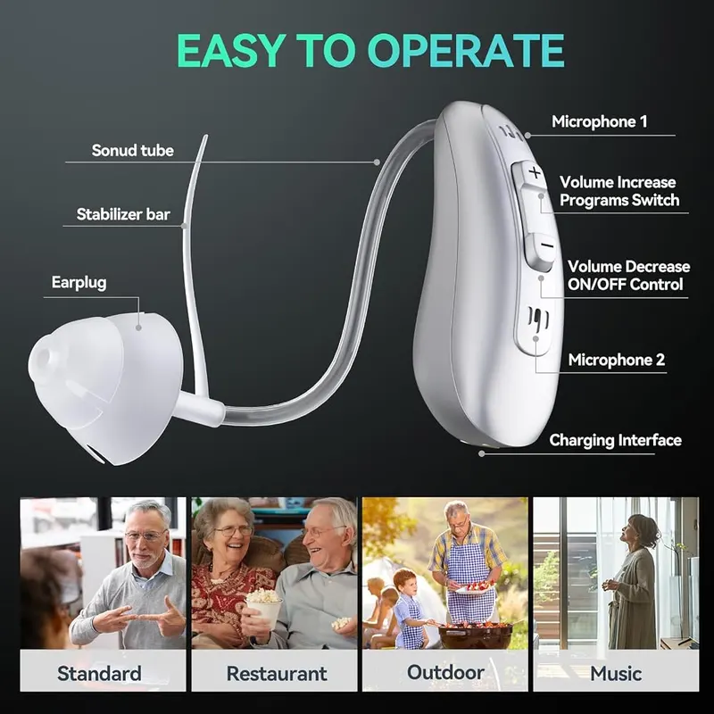 Dimora BTE Rechargeable Hearing Aids – Lightweight and Comfortable