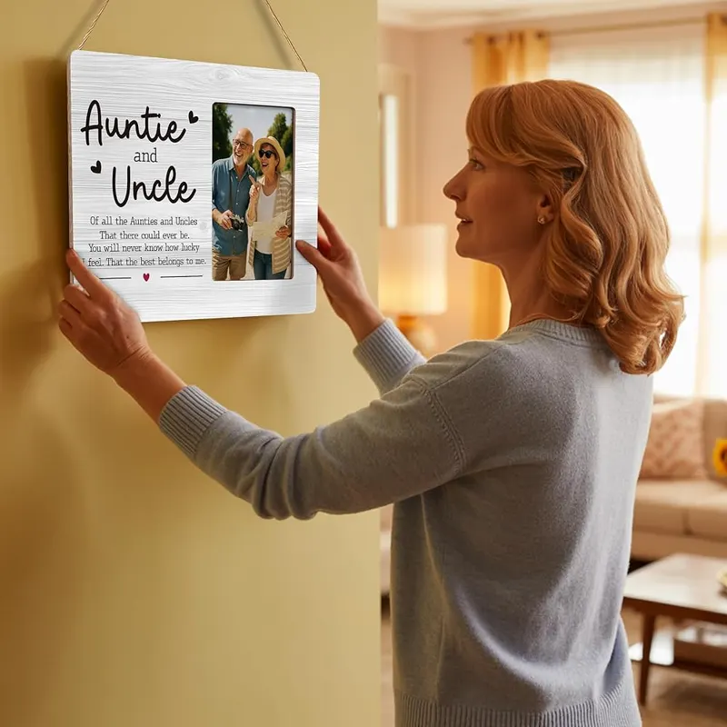 DIMSEOIUS Auntie and Uncle Picture Frame Gifts – Easy to Display