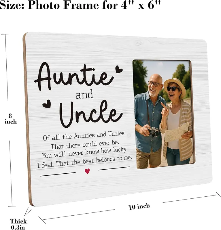 DIMSEOIUS Auntie and Uncle Picture Frame Gifts – Ideal Gift