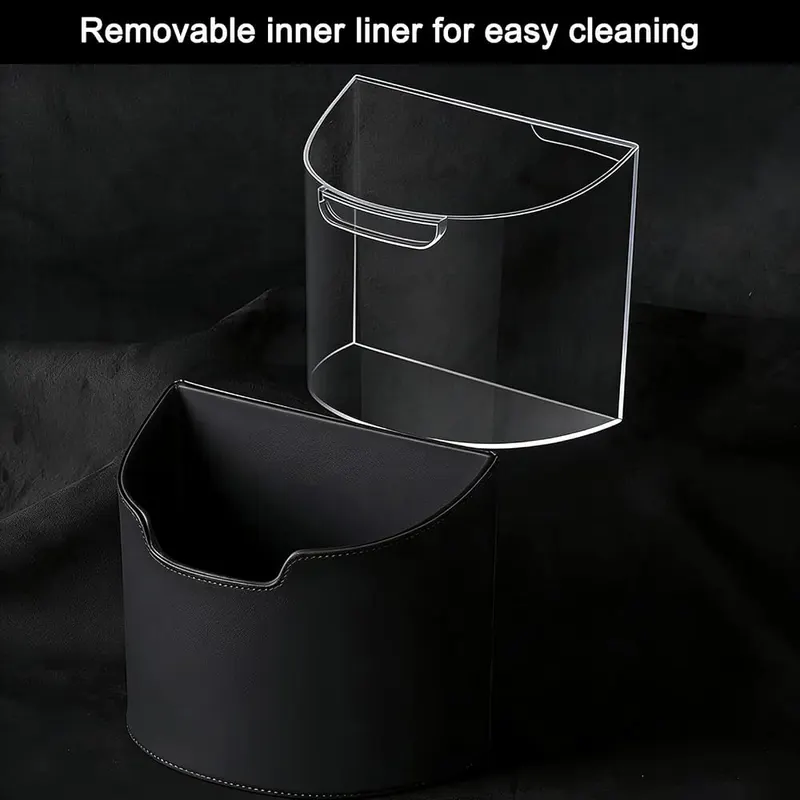 DINUQI Leakproof Car Trash Can – Space-Saving Compact Design