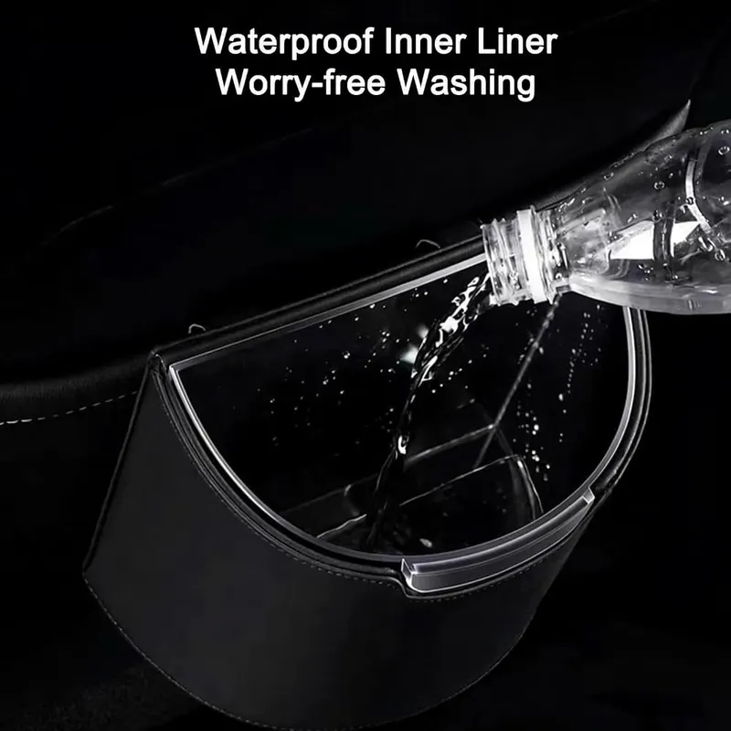 DINUQI Leakproof Car Trash Can – Quick Mount & Secure Hold