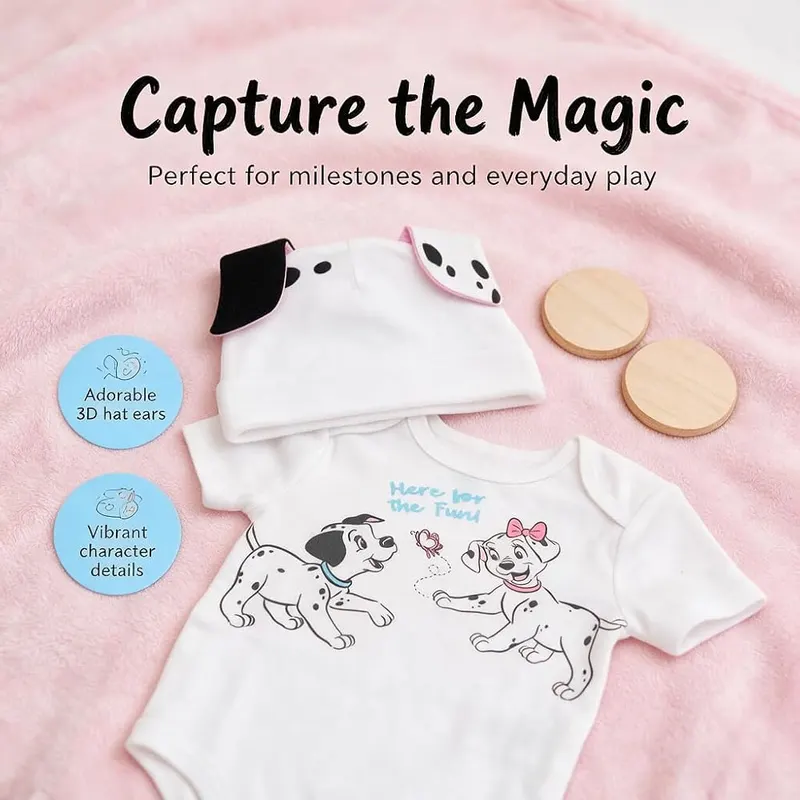 Disney 101 Dalmatians 2-Piece Bodysuit and Hat 3D – product photo 7 of 9