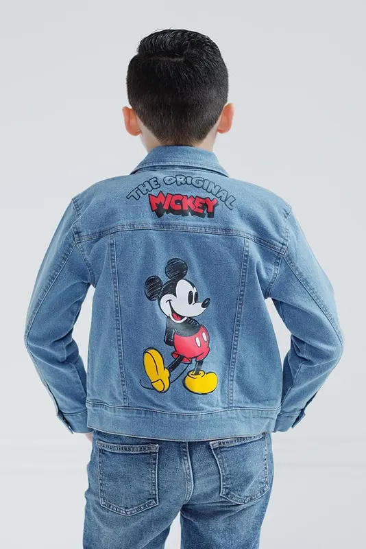 Disney Mickey Mouse Little Boys Denim Jacket – Warm and comfy jacket that is easy