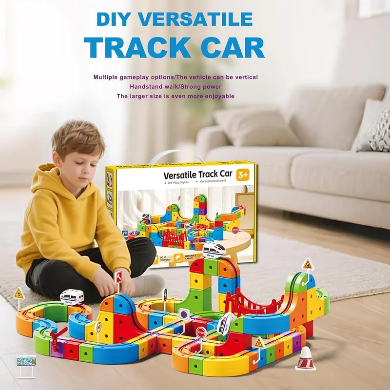 DIYBee Electric Train Track Set STEM Toy – Designed for kids ages three to eight