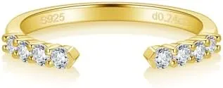 DMSF Moissanite Open Stackable Rings – Open stackable moissanite ring