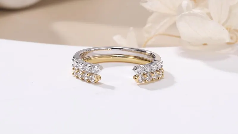 DMSF Moissanite Open Stackable Rings – product photo 8 of 8