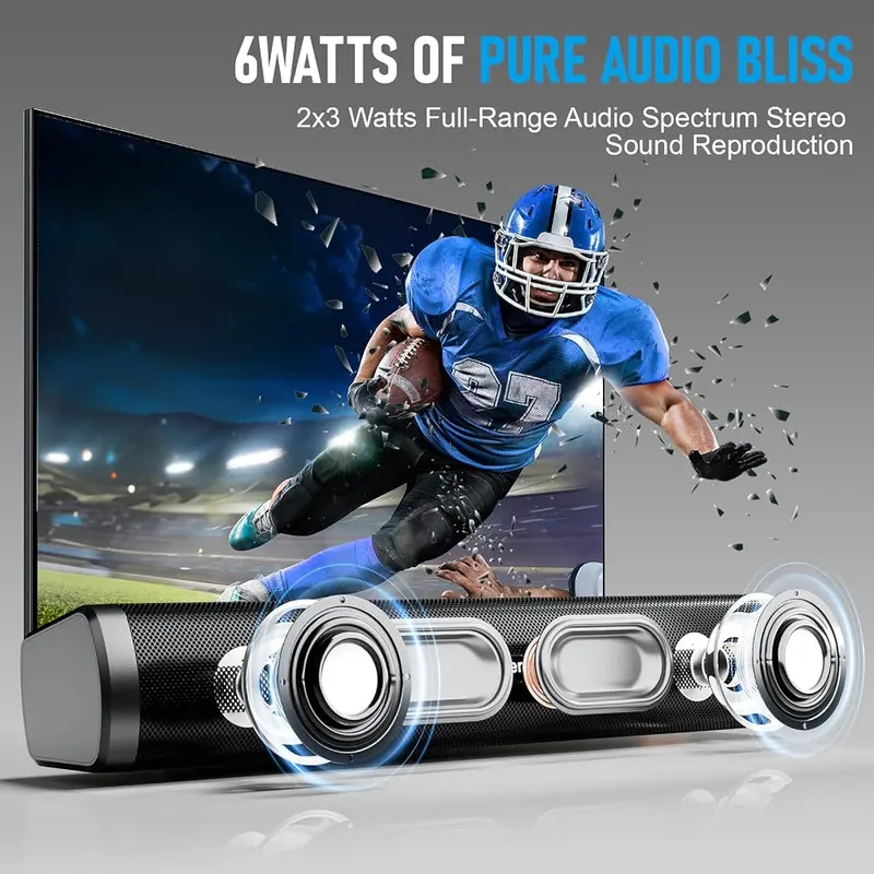 Dnil Portable Slim Sound Bar – Slim, lightweight bar design
