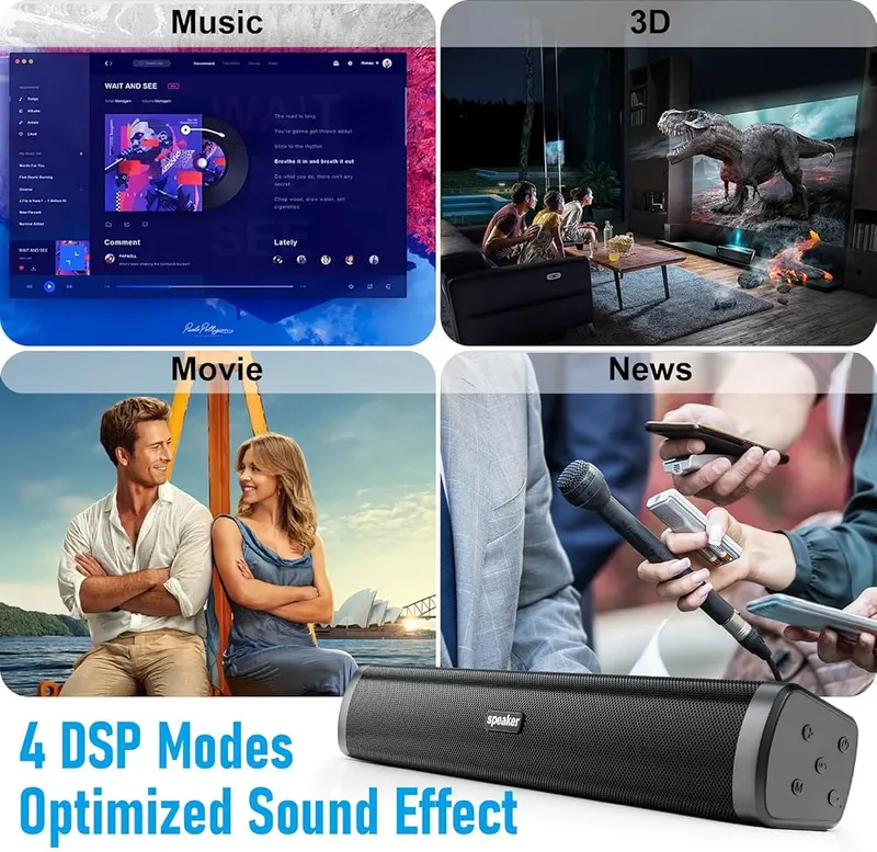 Dnil Portable Slim Sound Bar – Made for TV, music and games