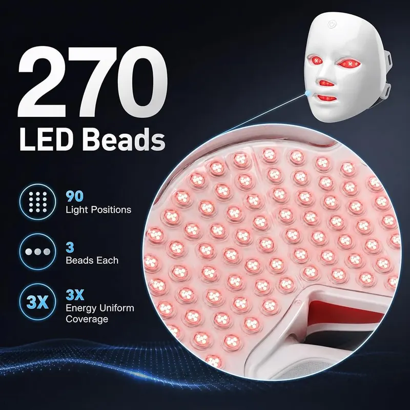 Dnil Red Light Mask – 8 Light Modes