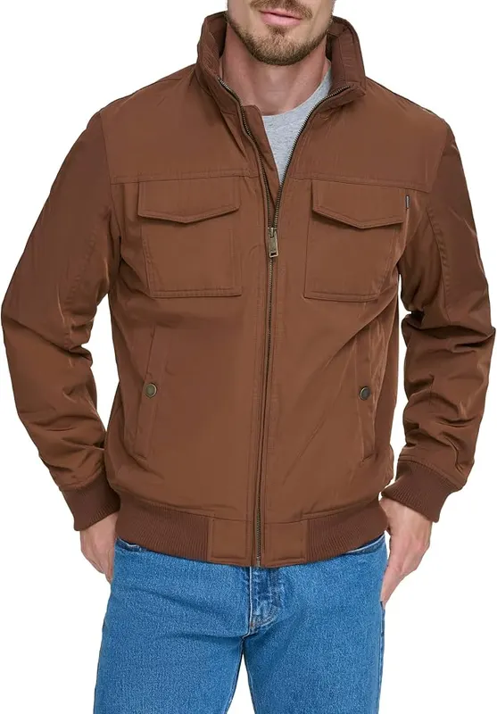 DOCKERS Men’s Quilted Lined Flight Bomber Jacket 4XL
