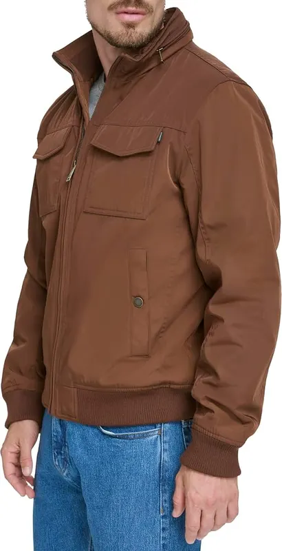 DOCKERS Men’s Quilted Lined Flight Bomber Jacket 4XL – Warm Features