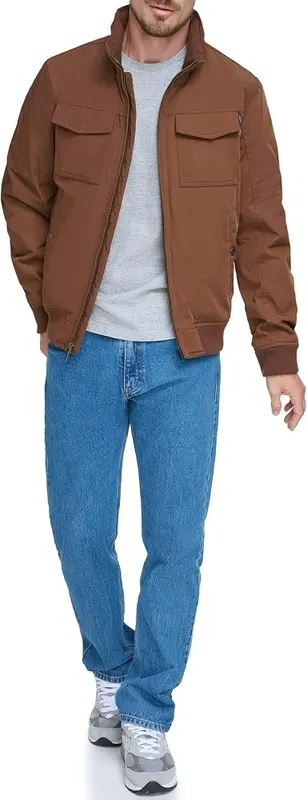 DOCKERS Men’s Quilted Lined Flight Bomber Jacket 4XL – Stylish and Polished