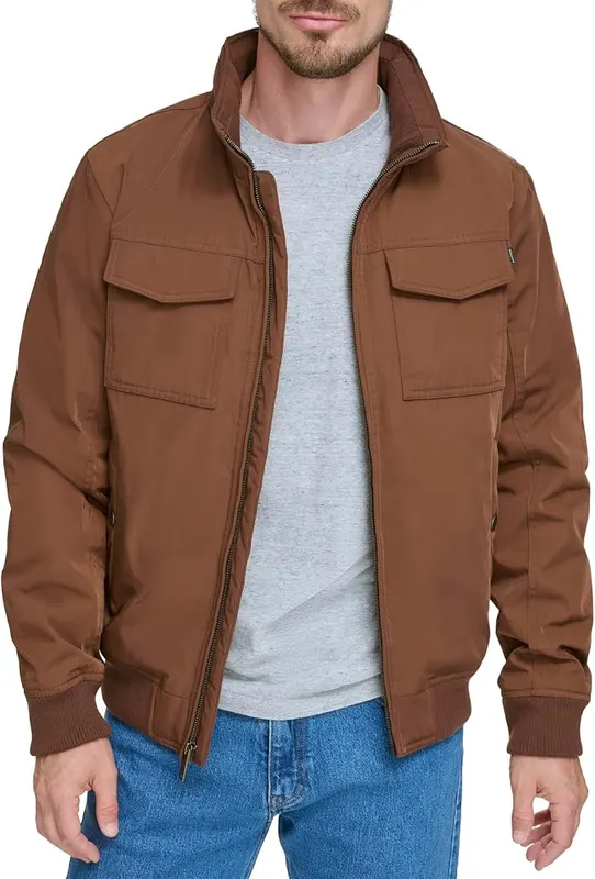 DOCKERS Men’s Quilted Lined Flight Bomber Jacket 4XL – Luxurious design