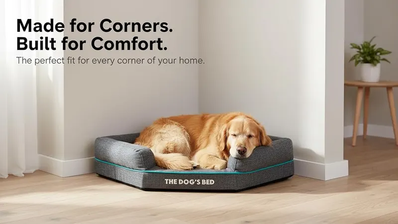 The Dog’s Bed Orthopedic Memory Foam Corner Dog – Designed for Easy Access