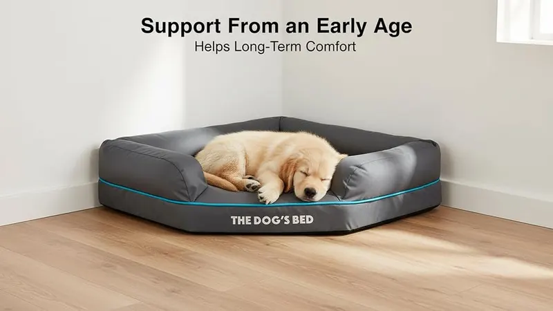 The Dog’s Bed Orthopedic Memory Foam Corner Dog – Centipur-Certified Foam