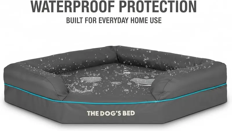 The Dog’s Bed Orthopedic Memory Foam Corner Dog – Waterproof & Washable