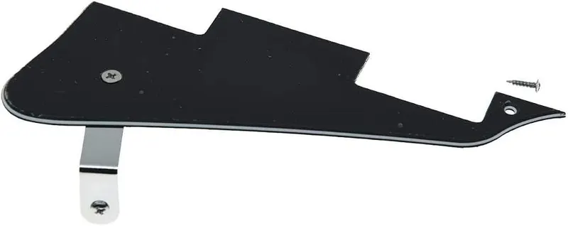 Dopro Black 3 Ply LP Guitar Pickguard – Black 3 Ply with Chrome Bracket