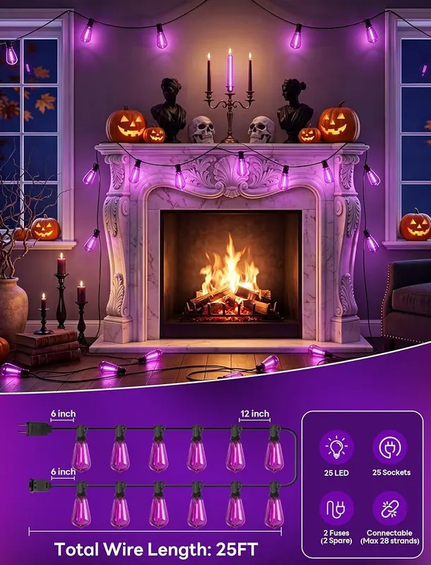 Doratale Purple Halloween Lights – product photo 2 of 7
