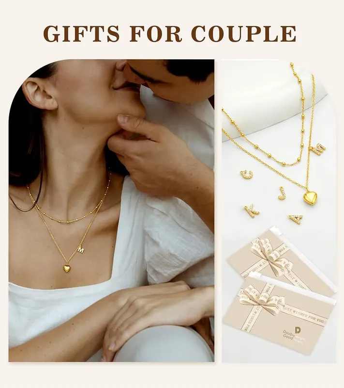 doubgood Initial Necklaces – 2 inch extenders included