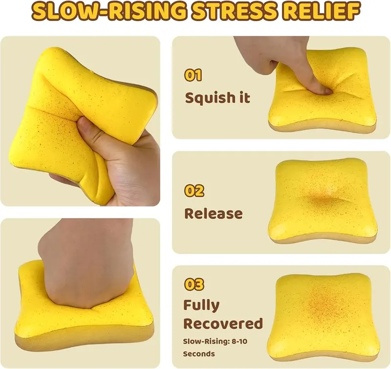 DPZZ 2-Pack Butter Toast Slow Rising Squishy – Realistic Scented Toast Design