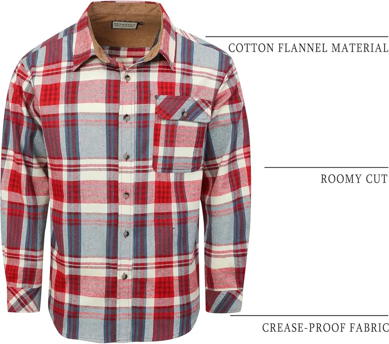 Drazivon Men’s Button Down Long Sleeve Cotton 3XL – Practical Details