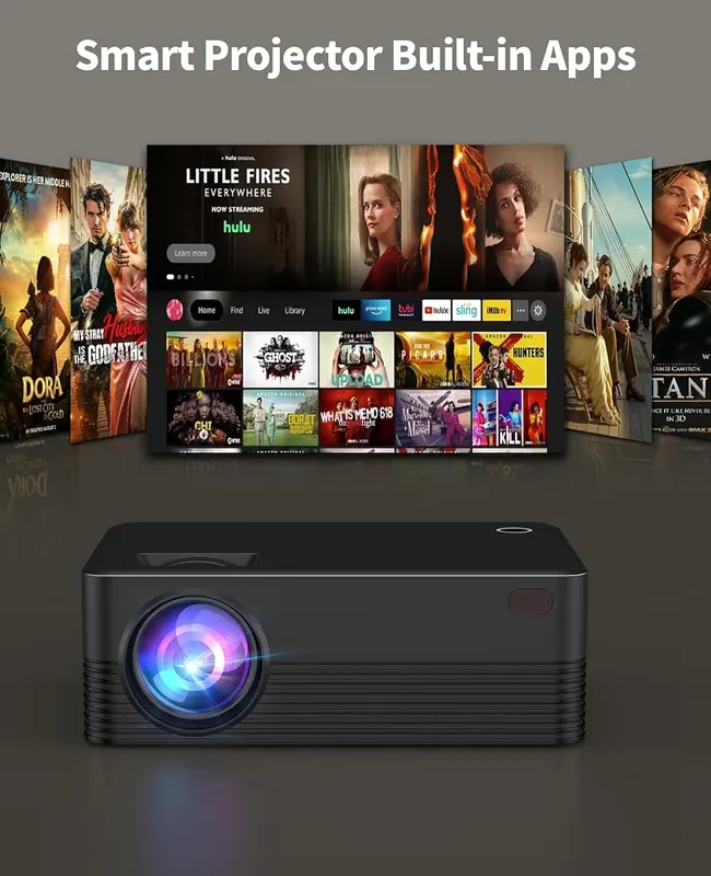 DreamFair Mini Projector – Compact 2.8 pound portable design