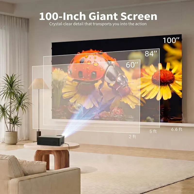 DreamFair Mini Projector – Bluetooth 5.2 for wireless audio