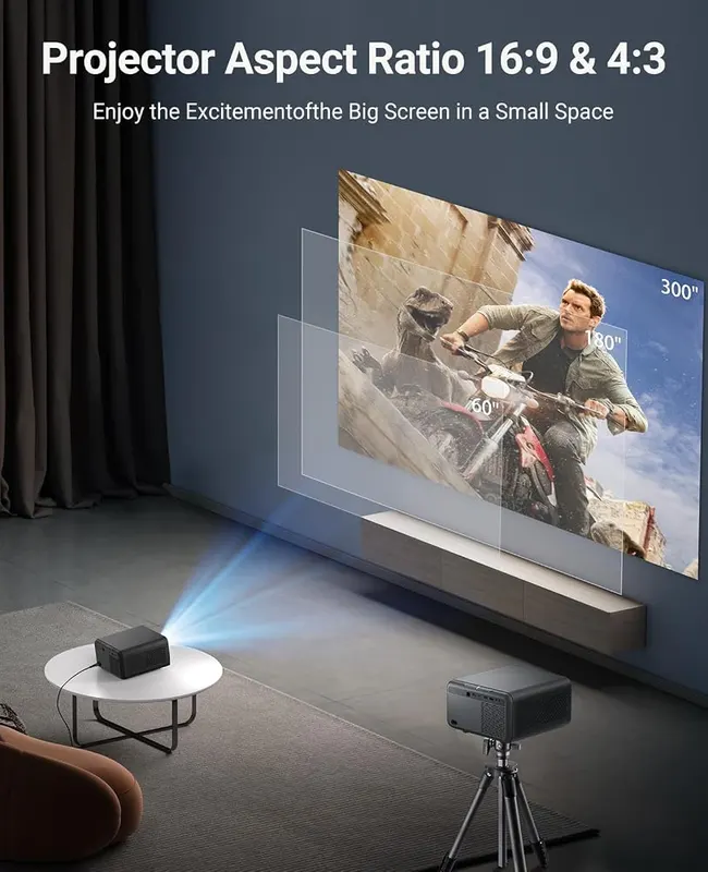DreamFair Projector 4K – HDMI, USB, 3.5mm ports