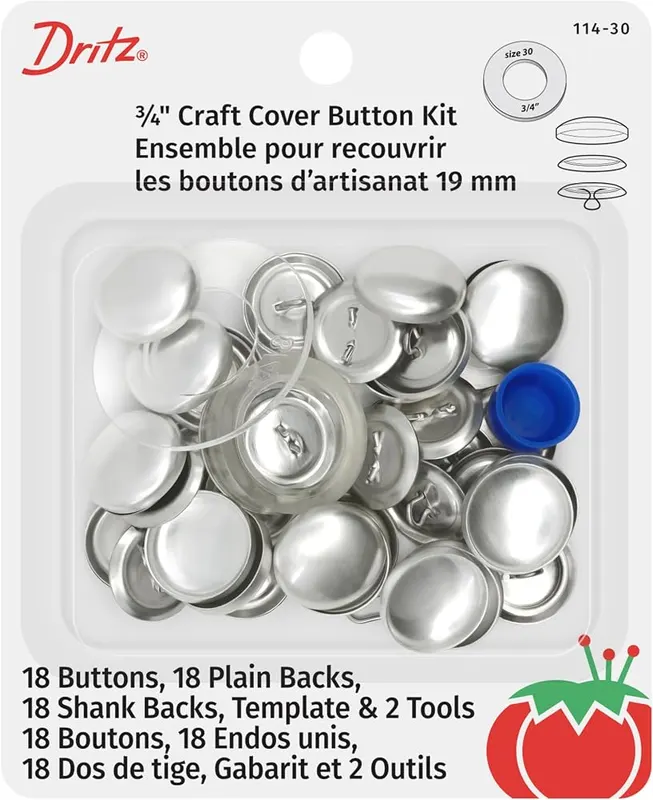 Dritz 114-30 Craft Cover Button Kit