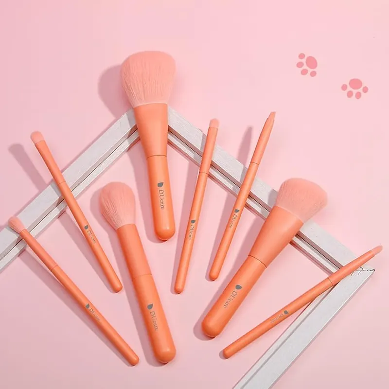 DUcare 8pcs Sunrise Orange Makeup Brush Set – product photo 8 of 9