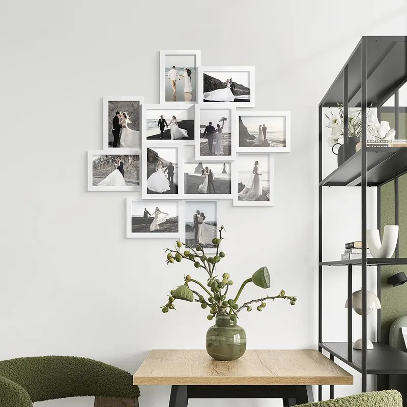DUENPY 4×6 Solid Wood Collage Frame 12 White – product photo 7 of 8