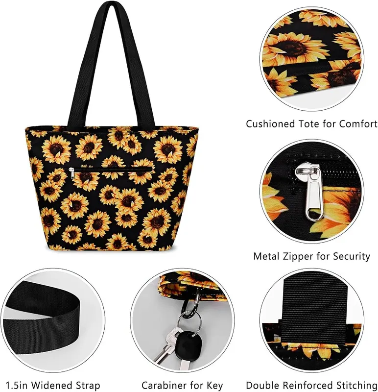 Duryarhall Durable Waterproof Tote Bag – Carabiner clip for keys