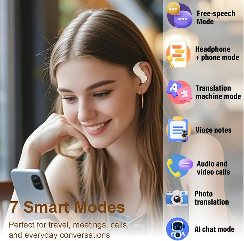 DUSONLAP Ai Translation Earbuds Real Time – Break Language Barriers Instantly