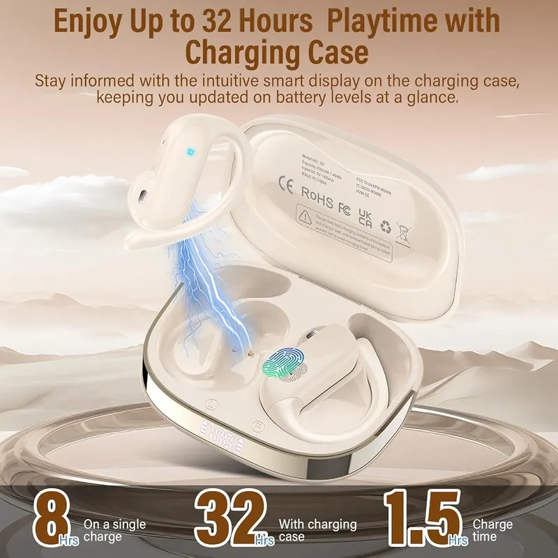 DUSONLAP Ai Translation Earbuds Real Time – Open Design for All-Day Comfort
