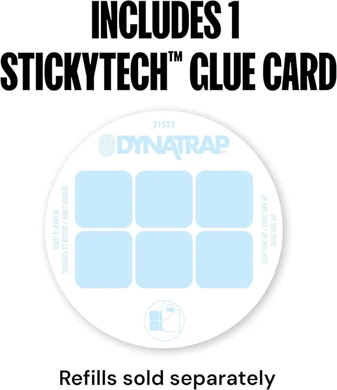 DynaTrap DT152 Indoor Insect Trap and Killer – Includes Stickytech Glue Card