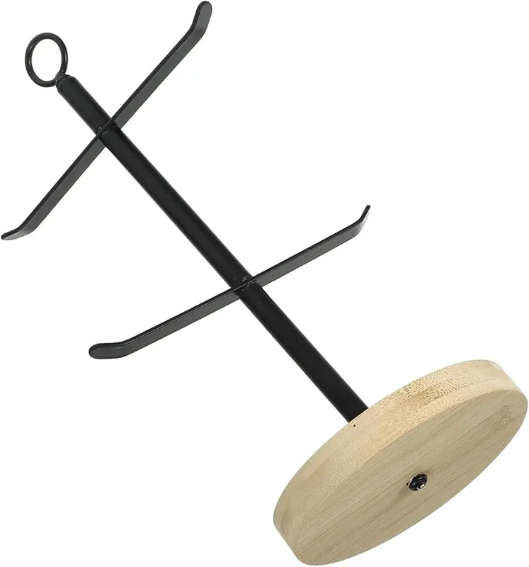 Dzrige 2-Layer Solid Wood Keychain Display Stand – Compact vanity display solution