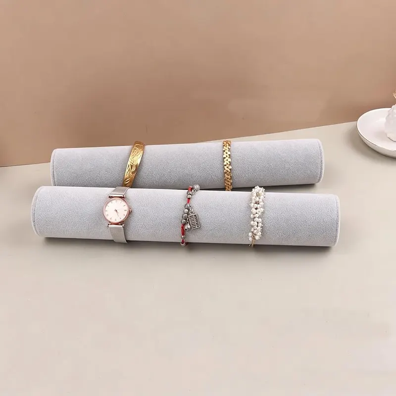 Dzrige 2Pack Velvet Bracelet Holder Stand Bangle Grey in Grey