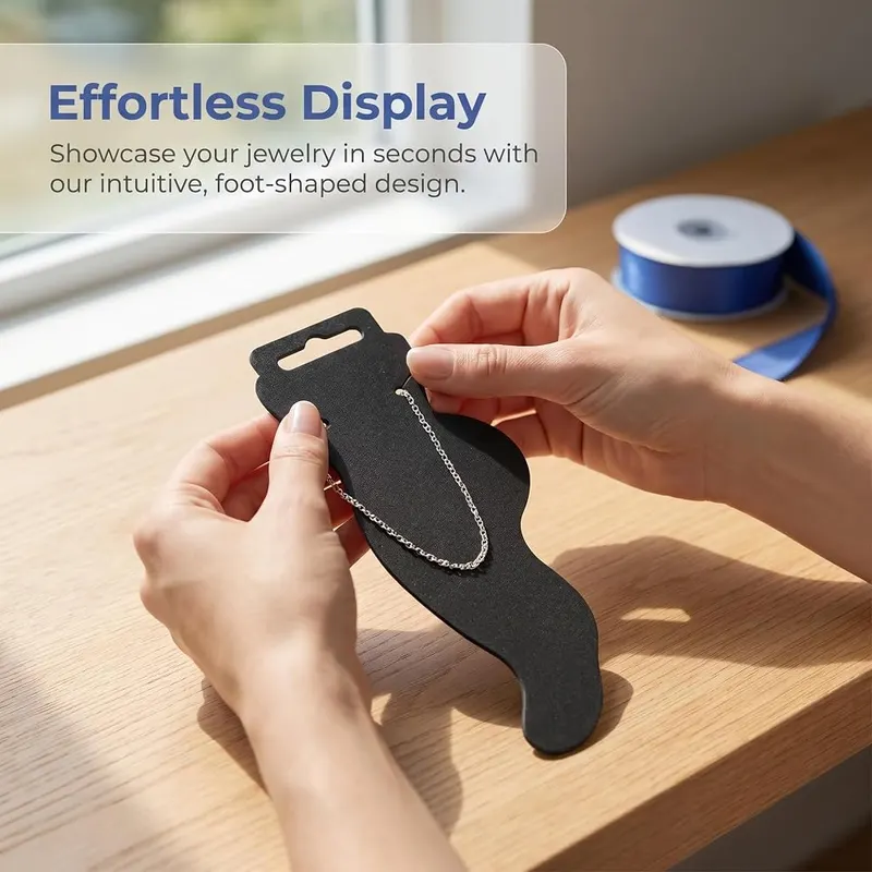 Dzrige Foot Shaped Anklet Display Cards – Shaped like a foot