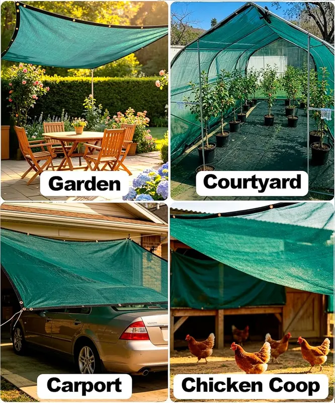 E.share 70% Green Shade Cloth 6ft x – Easy to Set Up