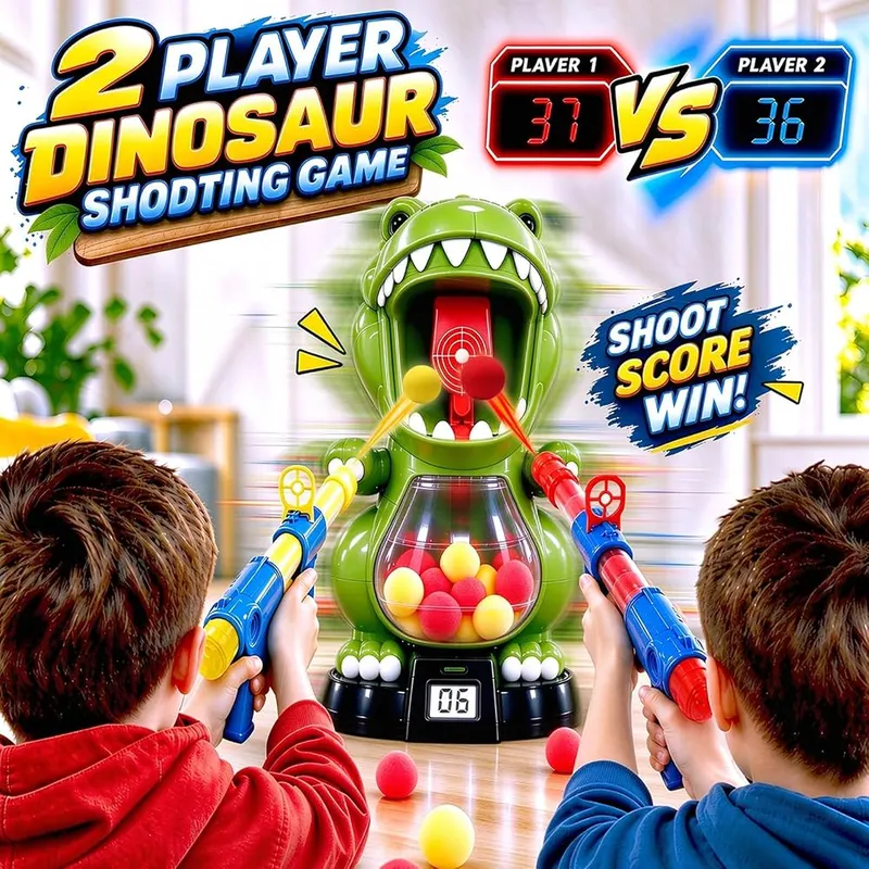 EagleStone Dinosaur Boy Toys Shooting Games – T rex target with scoring and sounds