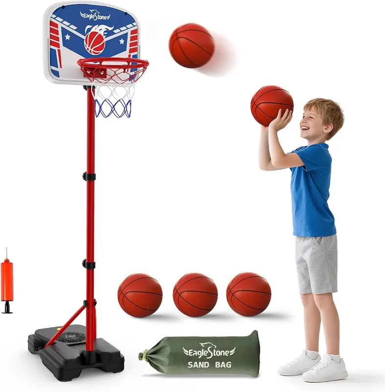 EagleStone Kids Adjustable Height Basketball Hoop