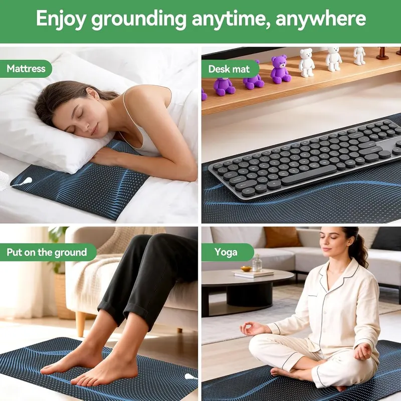 Earthzhenxin 2 Pack Grounding Mat – Non-slip base design