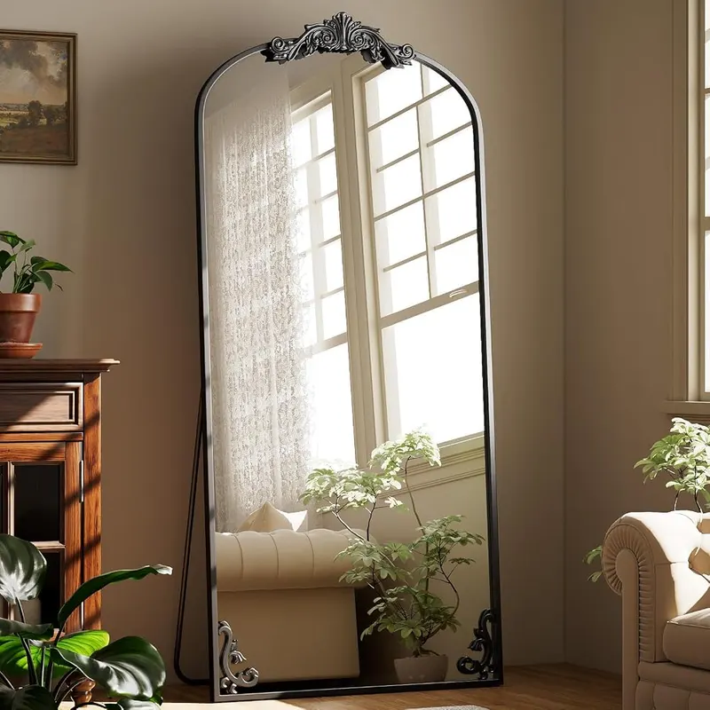 Easly 32″X71″ Black Full Length Mirror – High Definition & Explosion-Proof