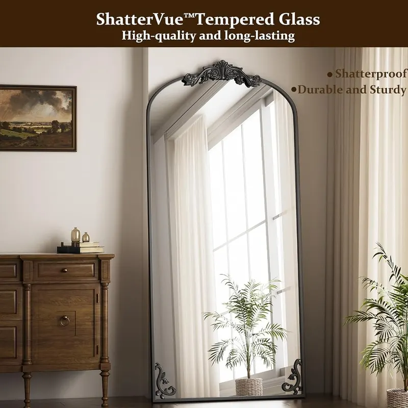 Easly 32″X71″ Black Full Length Mirror – Versatile Usage