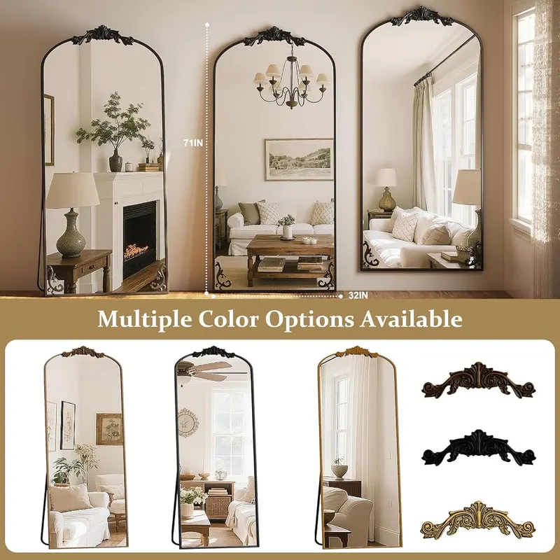 Easly 32″X71″ Black Full Length Mirror – product photo 8 of 9